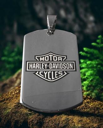 Piastrina Harley Davidson in acciaio inox
