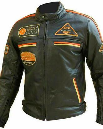 Giubotto Moto In Vera Pelle Cafè Race