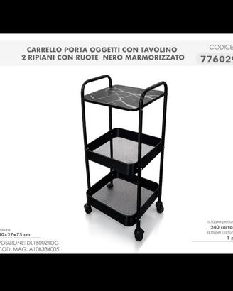 Carrello Salvaspazio con Ruote 40x27x75 cm