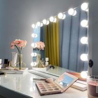 Specchio Hollywood a 15 LED luce regolabile e USB