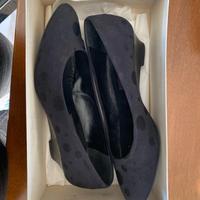 scarpe col tacco con suola in cuoio vero