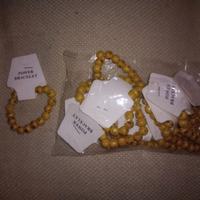 12 BRACCIAL1 ETNIC1 DI PERLE DI LEGNO NATURALE-