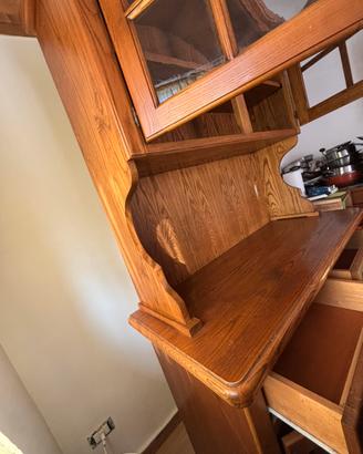 Credenza vetrina cucina in legno