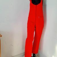 Salopette rossa sci/snow, imbottita, tg.S/M donna 