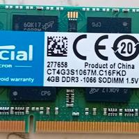 Ram Crucial 4GB Apple Mac DDR3 CT4G3S1067M.C16FKD