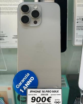 IPHONE 16 PRO MAX 256GB (GARANZIA 1 ANNO)