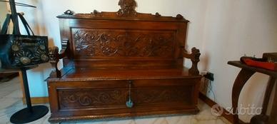 cassapanca legno rinascimentale