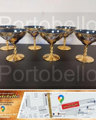 Codice: 272562 SET 6 COPPE IN VETRO LINEA MAZZUCC