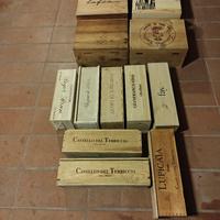 Cassette di legno da 6 bottiglie e da 1 bottiglia 