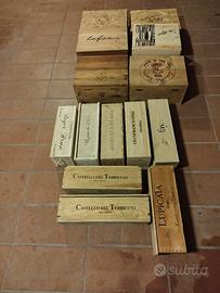 Cassette di legno da 6 bottiglie e da 1 bottiglia 