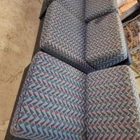 Divano modulare Trussardi anni 80 tre poltrone