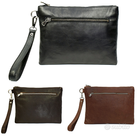 Borsello Uomo Pochette Vera Pelle Borsa Accessori