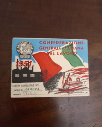 Tessera CGIL 1951