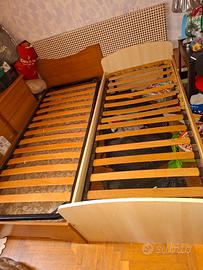 lettino singoli + materassi + armadio 