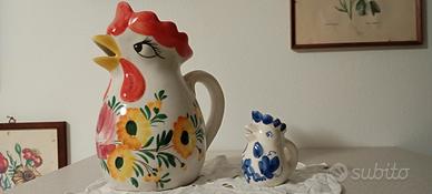 Coppia galletti in ceramica 