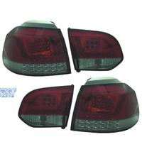 FANALI VOLKSWAGEN VW GOLF 6 08-12 LED ROSSO/CRONO 