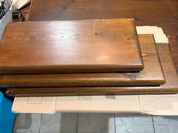 3 mensole legno massiccio