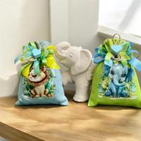 Set 10 sacchetti Portaconfetti Animali della Savan