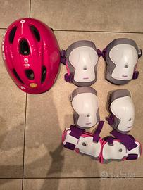 Casco da bici per bambino/a + protezioni 