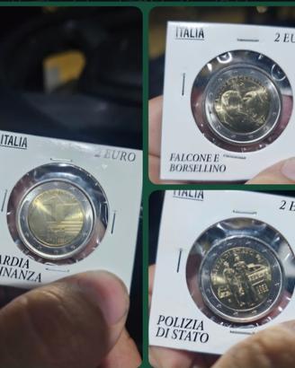 monete da 2 euro polizia finanza Paolo  borsellino