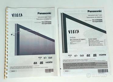 Manuale e guida veloce TV Plasma Panasonic TH