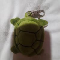 Tartaruga peluche portachiavi verde
