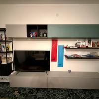 Parete soggiorno moderna completa (come nuova) + l