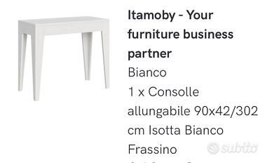 Tavolo consolle 90x42 fino a 302 BIANCO