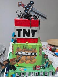 MINECRAFT TORTA ORNAMENTALE