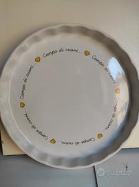 Tortiera tonda cm 28. Egan Collez. campo di cuori