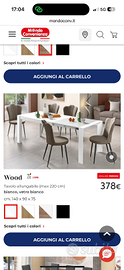 Tavolo vetro bianco