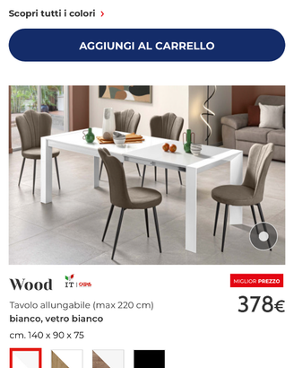 Tavolo vetro bianco