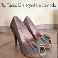 Scarpe CafèNoir 41 grigie - Tacco 12 con plateau