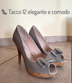 Scarpe CafèNoir 41 grigie - Tacco 12 con plateau
