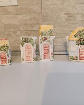 Set da tavola vintage bricco sale pepe, olio aceto
