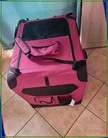 trasportino morbido pieghevole per gatto e cane, t