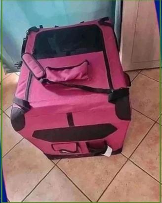 trasportino morbido pieghevole per gatto e cane, t