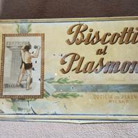 Scatola vintage in latta dei Biscotti al Plasmon