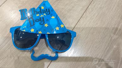 occhiali  da festa+maschera per il sonno 
