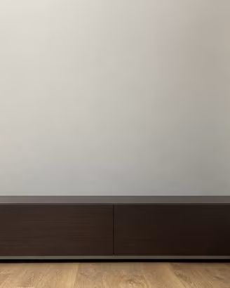 Mobile contenitore e mensole colore rovere moro