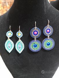 orecchini con perline 