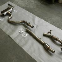 Audi TT MK3 scarico full 76mm con cat 200 celle