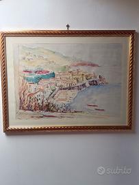 Acquerello "Amalfi" di M. Bevilacqua