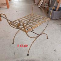 Poltrona donna Francese in ferro battuto Shabby