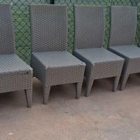 8 sedie da giardino 