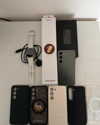 Samsung Galaxy S23 con Galaxy Watch 7