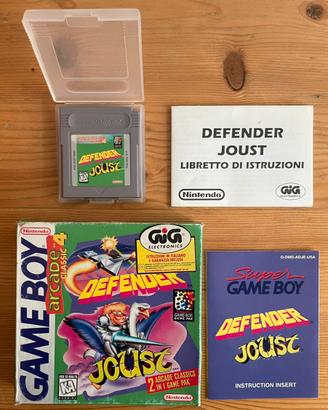 Defender Joust arcade classic gioco game boy