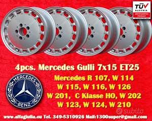 4 pz. cerchi Mercedes Gullideckel 7x15 ET25 107 11