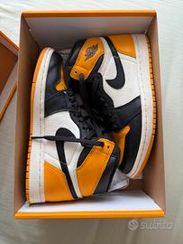 Scarpe Nike Jordan taxi gialle nere e bianche 38