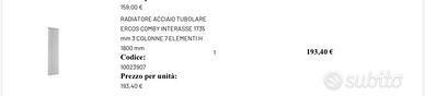 Termosifoni acciaio ERCOS